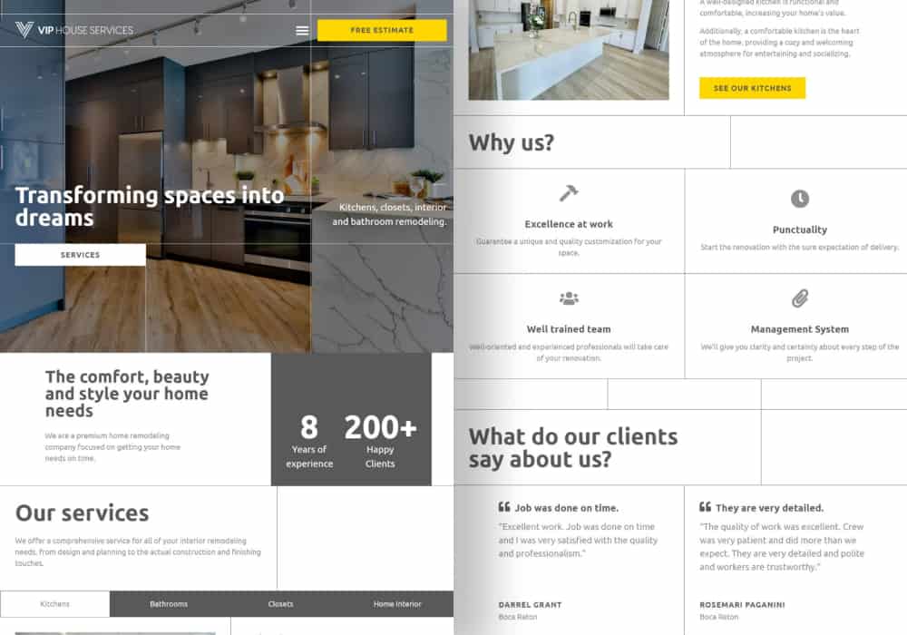 Criação de site para empresa de reformas.